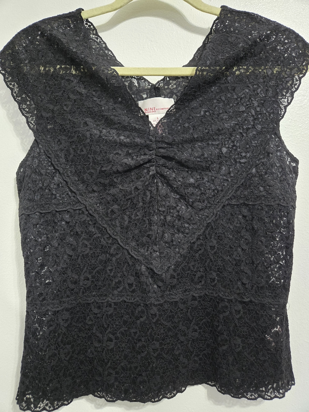 Nine West Black Lace Sleeveless Camisole